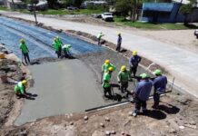 Nueva traza de vinculación directa con Ruta 12: etapa final de la pavimentación en avenida Cuba